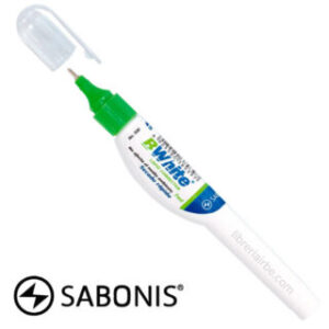Corrector Líquido Tipo Lápiz / en Forma de Bolígrafo, 7 ml, SABONIS BWhite 035