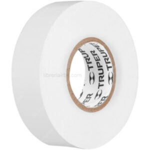 Cinta Aislante, Blanca, TRUPER, Grande, Rollo de 18 m x 19 mm