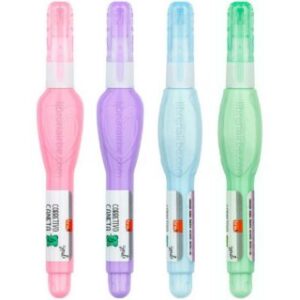 Corrector Líquido Tipo Lápiz – en Forma de Bolígrafo, BRW Soul, Colores Pastel