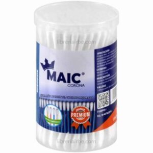 Cotonetes, Hisopos, MAIC, Corona, Bote de 100 Unidades