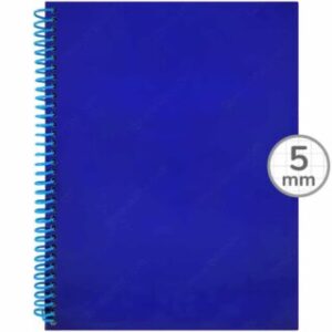 Cuaderno Tamaño Carta, Espiral de Plástico, Tapa Dura, Ediciones Central, con 100 Hojas Cuadriculadas 5 mm
