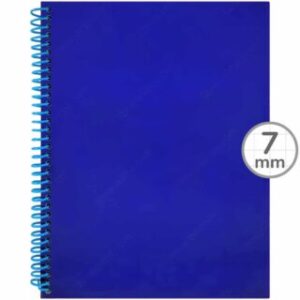 Cuaderno Tamaño Carta, Espiral de Plástico, Tapa Dura, Ediciones Central, con 100 Hojas Cuadriculadas 7 mm (Grande)