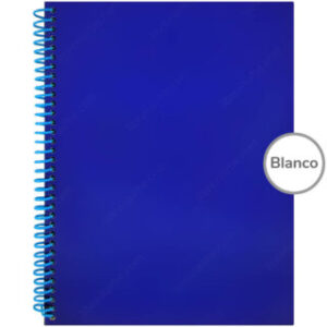 Cuaderno Tamaño Carta, Espiral de Plástico, Tapa Dura, Ediciones Central, con 100 Hojas Blancas