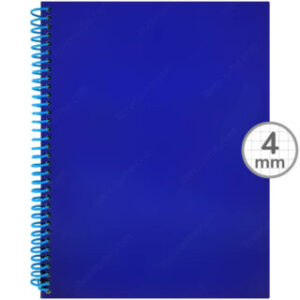Cuaderno Tamaño Carta, Espiral de Plástico, Tapa Dura, Ediciones Central, con 100 Hojas Cuadriculadas 4 mm (Intermedia)