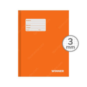 Cuaderno Tamaño Medio Oficio, Empastado, Tapa Dura, WINNER, con 100 Hojas Cuadriculadas 3 mm (Menuda)