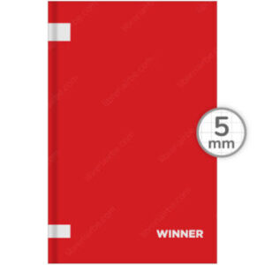 Cuaderno Tamaño Oficio, Empastado, Tapa Dura, WINNER, con 100 Hojas Cuadriculadas 5 mm