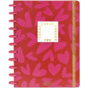Cuaderno Inteligente, Tamaño Carta, Sistema de Discos, Mooving Loop, con 80 Hojas de 90 g/m² – Crear, Creer, Crecer