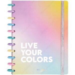 Cuaderno Inteligente, Tamaño Carta, Sistema de Discos, Mooving Loop, con 80 Hojas de 90 g/m² – Live Your Colors