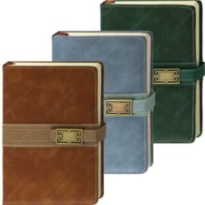 Cuaderno, Libreta, Tamaño A5, Empastado, Tapa Dura, con Broche, con 100 Hojas Rayadas de 80 g/m²
