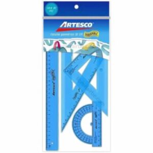 Estuche Geométrico 30 cm de 4 Piezas Artesco Irrompible