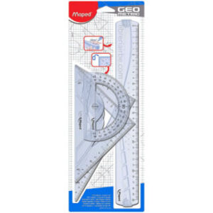 Estuche Geométrico de 30 cm con 4 Piezas Maped Maxi Kit