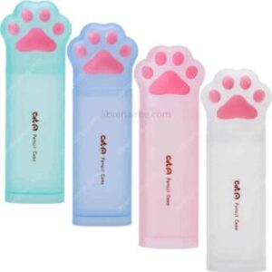 Estuchera con Forma de Patita de Gatito, Kawaii, de Plástico Translúcido, TWINGO