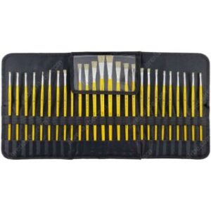 Estuche para Pinceles, de Tela, Plegable, Sin Contenido, con 26 Espacios