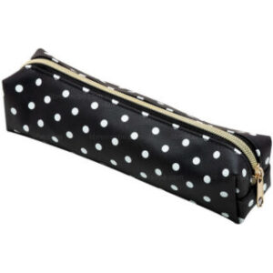Estuchera de 1 Cierre, con Estampado, BRW Soul – Negro con Puntos Blancos