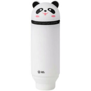 Estuchera de 1 Cierre, Redonda, de Silicona, Retráctil, BRW Best Friend – Panda