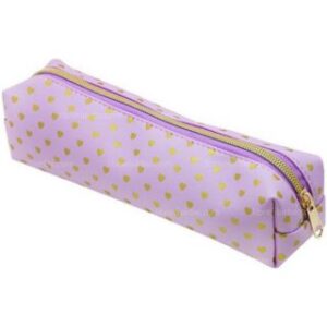 Estuchera de 1 Cierre, con Estampado Dorado, BRW Soul – Lila Pastel