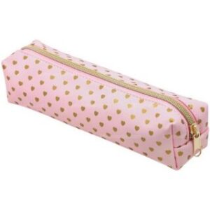 Estuchera de 1 Cierre, con Estampado Dorado, BRW Soul – Rosa Pastel