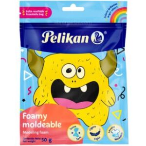 Foamy Moldeable, Plastilina, Masa de Goma EVA, Pelikan, Bolsa de 50 gramos, Amarillo