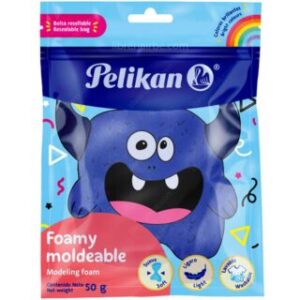 Foamy Moldeable, Plastilina, Masa de Goma EVA, Pelikan, Bolsa de 50 gramos, Azul