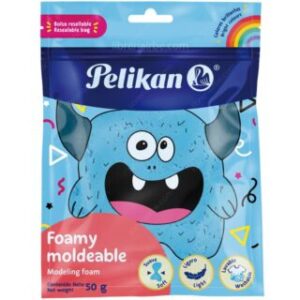 Foamy Moldeable, Plastilina, Masa de Goma EVA, Pelikan, Bolsa de 50 gramos, Azul Claro