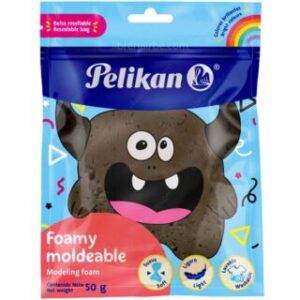 Foamy Moldeable, Plastilina, Masa de Goma EVA, Pelikan, Bolsa de 50 gramos, Cafe