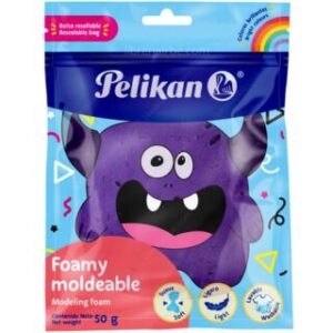 Foamy Moldeable, Plastilina, Masa de Goma EVA, Pelikan, Bolsa de 50 gramos, Morado