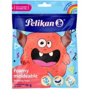 Foamy Moldeable, Plastilina, Masa de Goma EVA, Pelikan, Bolsa de 50 gramos, Naranja