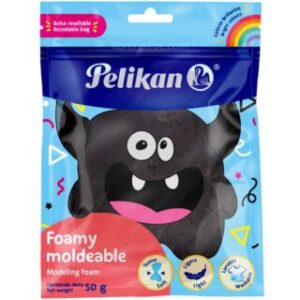 Foamy Moldeable, Plastilina, Masa de Goma EVA, Pelikan, Bolsa de 50 gramos, Negro
