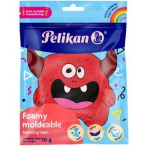 Foamy Moldeable, Plastilina, Masa de Goma EVA, Pelikan, Bolsa de 50 gramos, Rojo