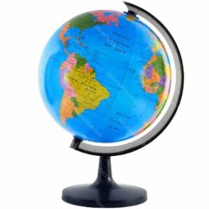 Globo Terráqueo de Escritorio, Base de Plástico, Diámetro de 21.4 cm