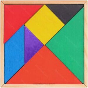 Juego Rompecabezas Tangrama de Madera de 7 Piezas
