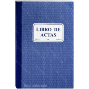 Libro de Actas, Foliado, Tamaño Oficio, Cuaderno Empastado con 100 Hojas