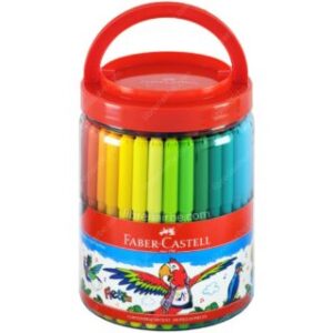 Marcadores Escolares Lavables Faber-Castell Fiesta, Balde de 100 Colores