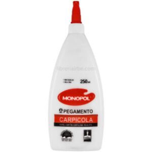 Pegamento Blanco, Carpicola Escolar Monopol, Bote de 250 ml