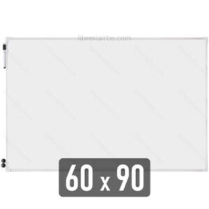 Pizarra Magnética Blanca, Doble Cara con Marco de Aluminio + 1 Marcador y 2 Imanes, 60 x 90 cm