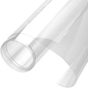 Plástico Celofán Transparente, Grueso, para Forrar Libros y Cuadernos (65 cm de Ancho Doble x 1 Metro)