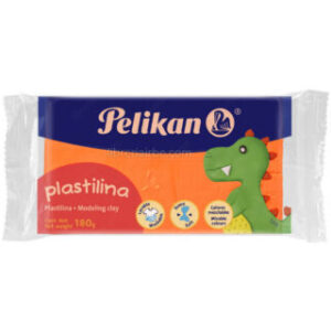 Plastilina Pelikan, en Barra, Bloque, Marqueta de 180 gramos, Naranja