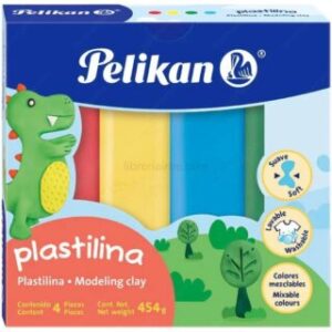 Plastilina Pelikan, en Barras, Caja de 454 gramos, Set de 4 Colores