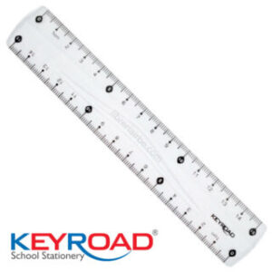 Regla de 15 cm, de Plástico, Transparente, KEYROAD
