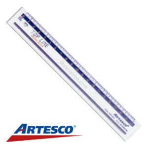 Regla de Plástico Transparente, Artesco Top Line, 20 cm