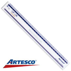Regla 30 cm de Plástico Transparente Artesco Top Line