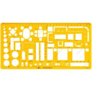 Regla / Plantilla de Mobiliario para Dibujo Técnico Arquitectónico – 29 cm – Escala 1:50