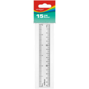 Regla de 15 cm, de Plástico, Transparente, KEYROAD