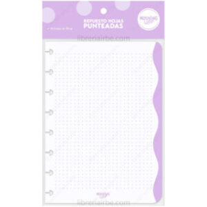 Repuesto para Cuaderno Inteligente, Tamaño A5, Sistema de Discos, Mooving Loop, con 30 Hojas de 90 g/m² – Punteadas
