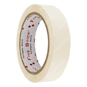 Masking Tape, Cinta Adhesiva de Papel, Five Stick, Rollo de 26 Yardas x 1″ (24 mm)