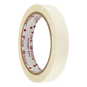 Masking Tape, Cinta Adhesiva de Papel, Five Stick, Rollo de 26 Yardas x 3/4″ (18 mm)