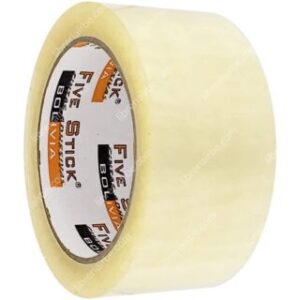 Cinta de Embalaje, Transparente, Grande, Five Stick, Rollo de 100 Yardas x 2″ (48 mm)
