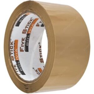 Cinta de Embalaje, Café, Grande, Five Stick, Rollo de 100 Yardas x 2″ (48 mm)