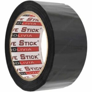 Cinta de Embalaje, Negra, Grande, Five Stick, Rollo de 100 Yardas x 2″ (48 mm)