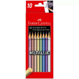 Set 10 EcoLápices Hexagonales de Colores Metálicos Faber-Castell
